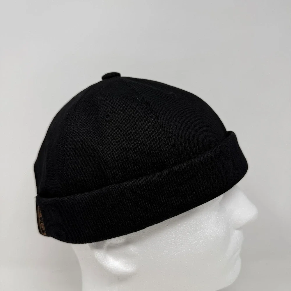 Monoflow Heritage‎ Black Brimless Docker Cap Adjustable Strapback Miki Hat
